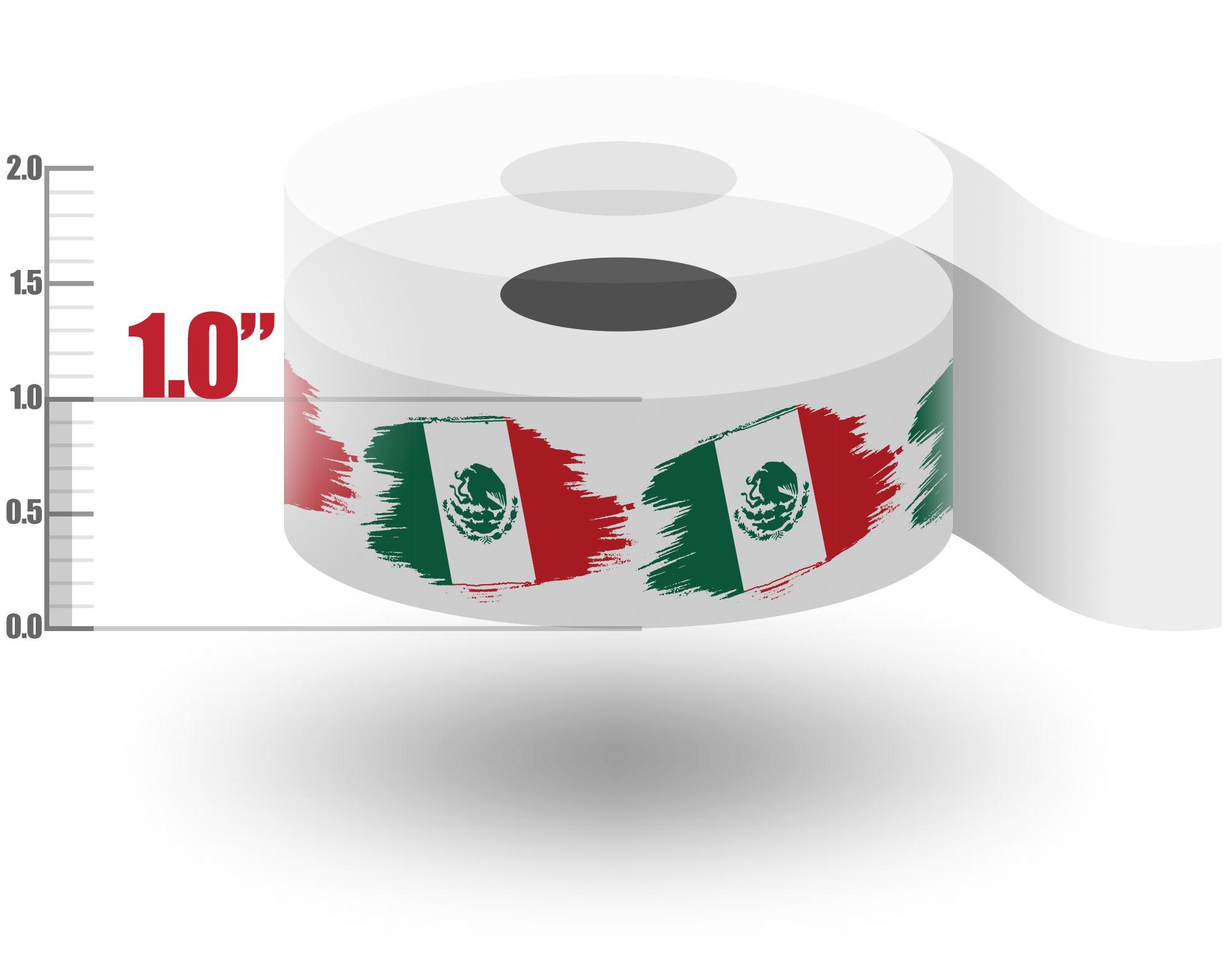 1" Mexican Flag Tape