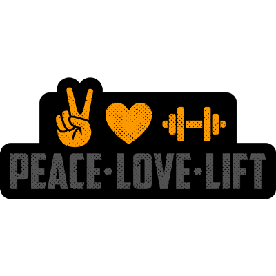 Peace. Love. Lift. Sticker