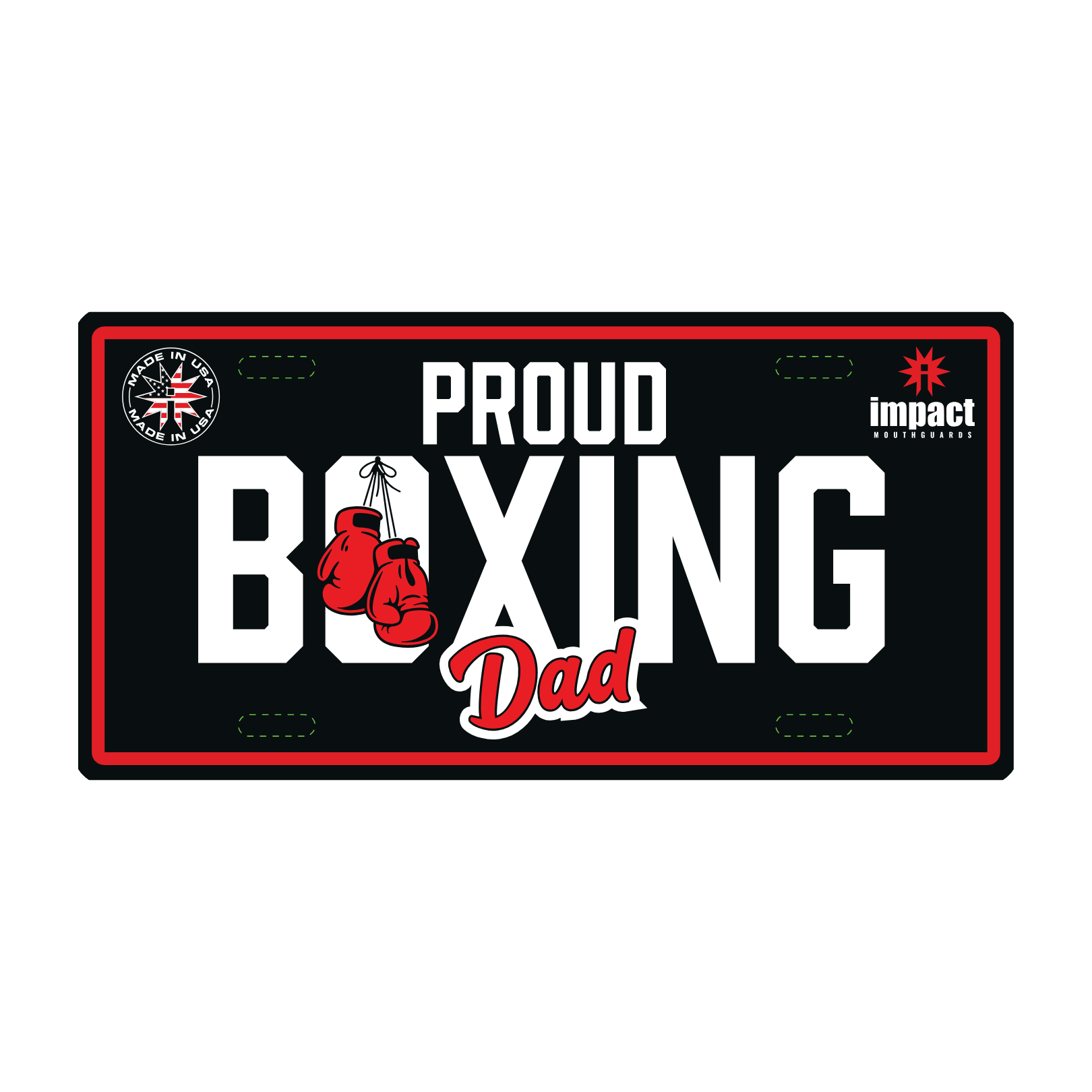 Proud Boxing Dad License Plate