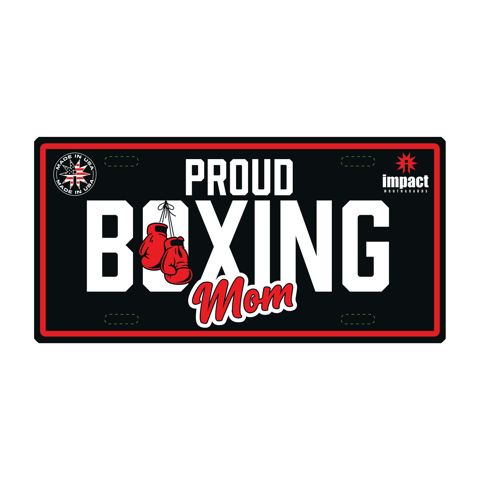 Proud Boxing Mom License Plate