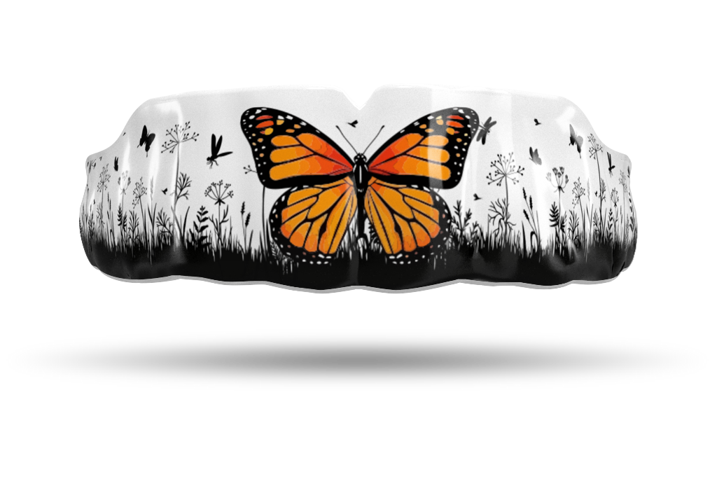 Orange Butterfly Tattoo