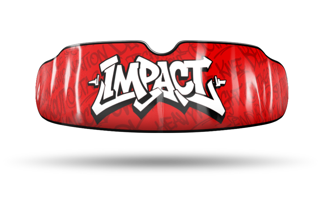 Impact Graffiti Logo - White on Red QuickFIT