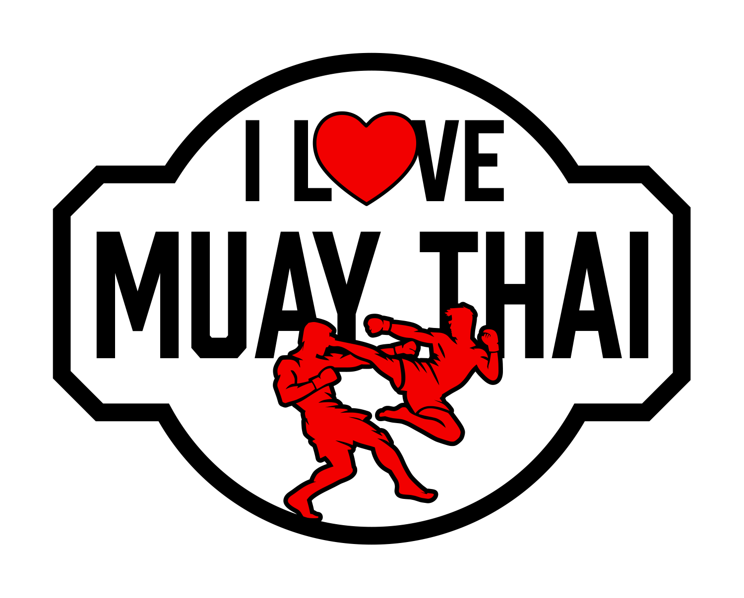 I Love Muay Thai Sticker