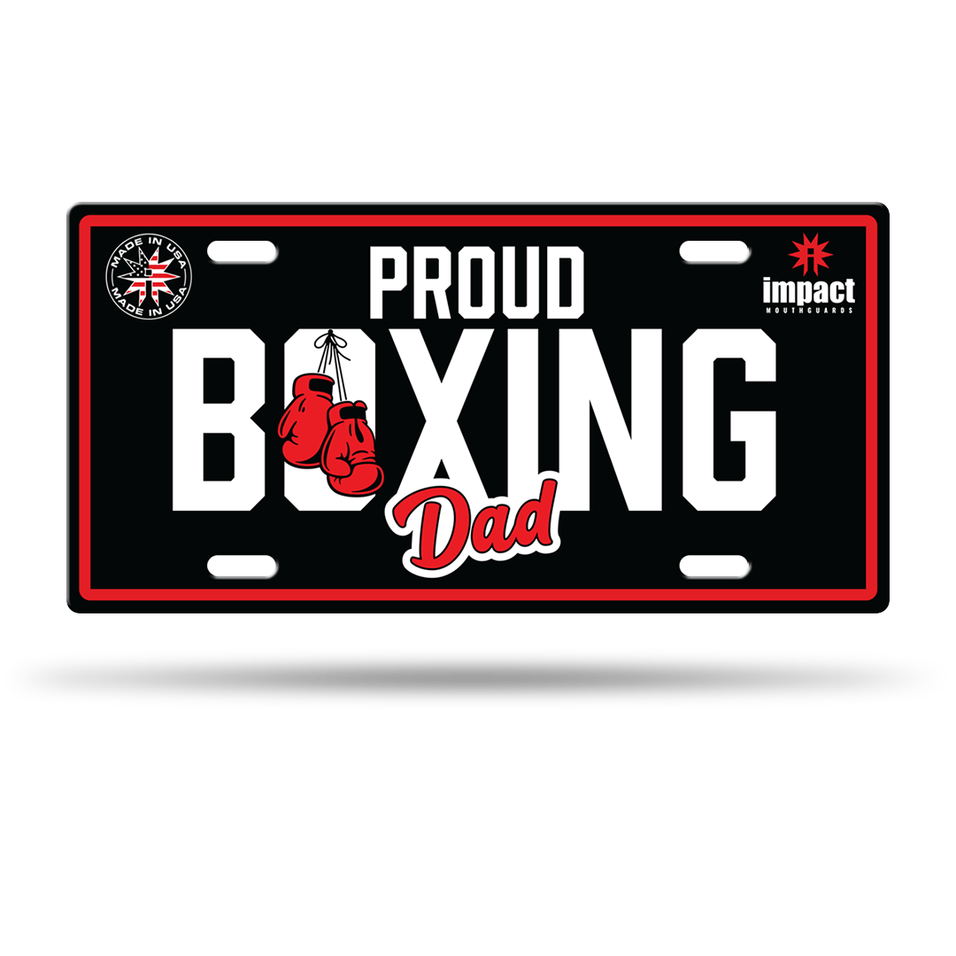 Proud Boxing Dad License Plate