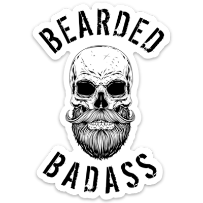 Bearded Badass Sticker