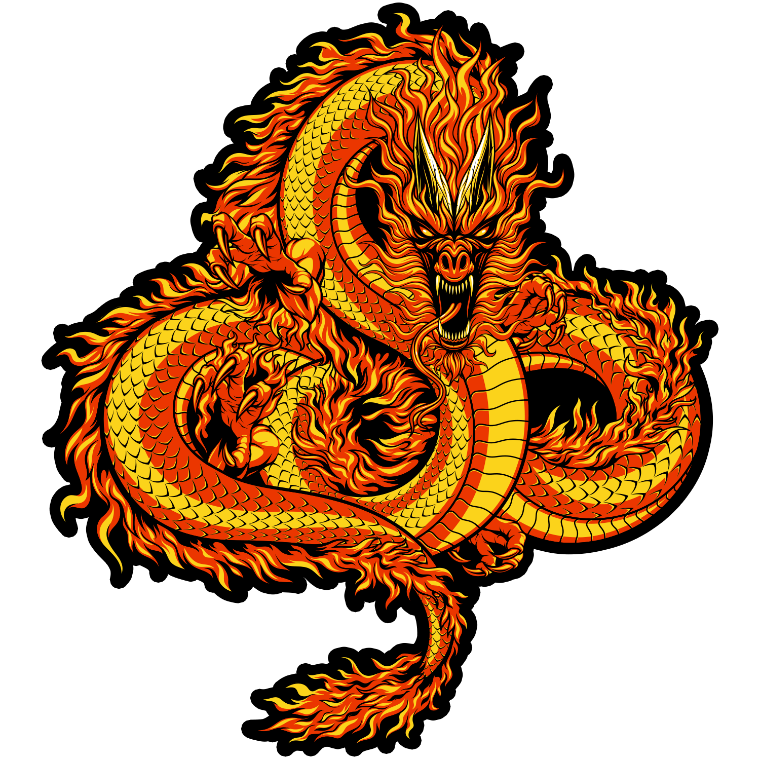 Fire Dragon Sticker