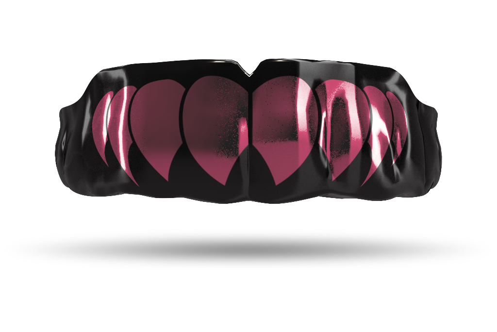 Chrome Dusty Pink Fangs (Black)