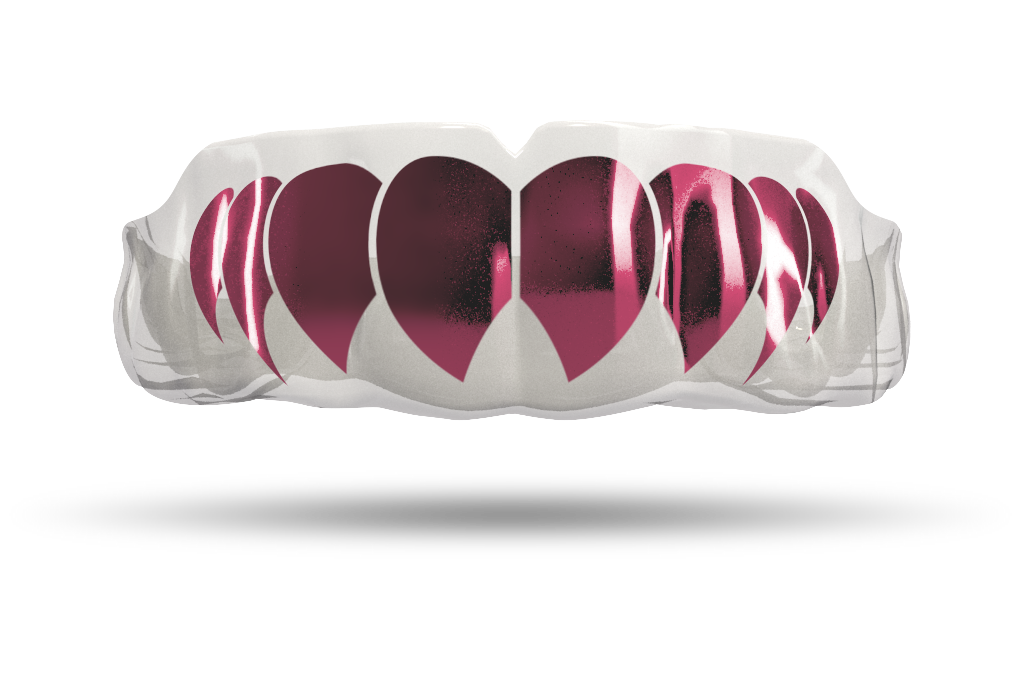 Chrome Dusty Pink Fangs (Clear)