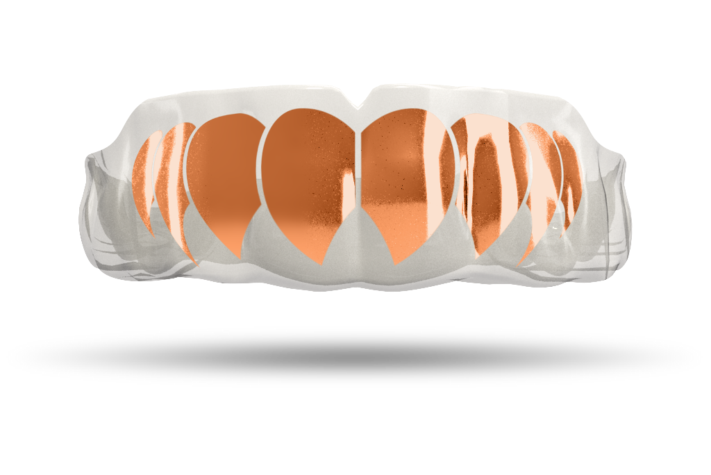 Chrome Rose Gold Fangs (Clear)