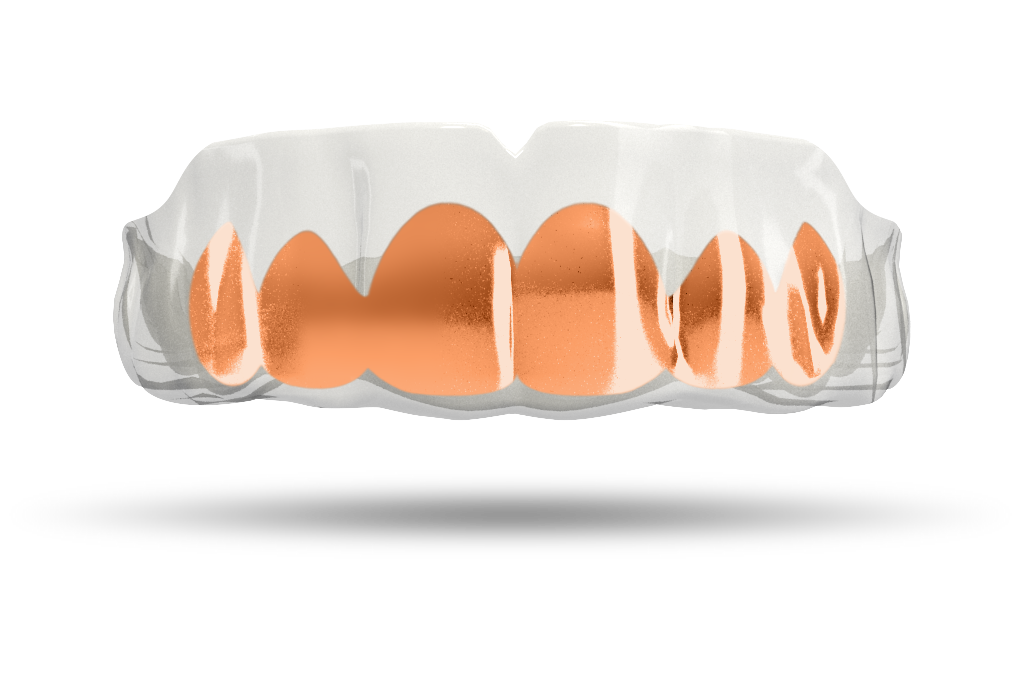 Chrome Rose Gold Grill (Clear)