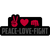 Peace. Love. Fight. Sticker