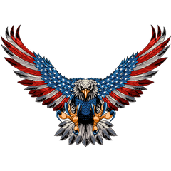 Pendentif/Broche Étain Émaillé Aigle En Vol - C&J, Fabriqué Aux USA - 3x2.5 Pouces