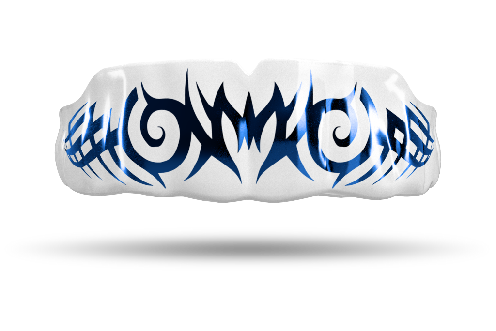 Chrome Midnight Blue Tribal On White