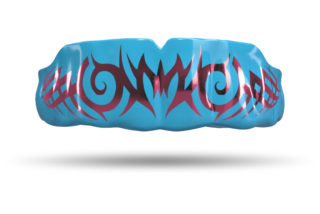 Chrome Dusty Pink Tribal On Light Blue