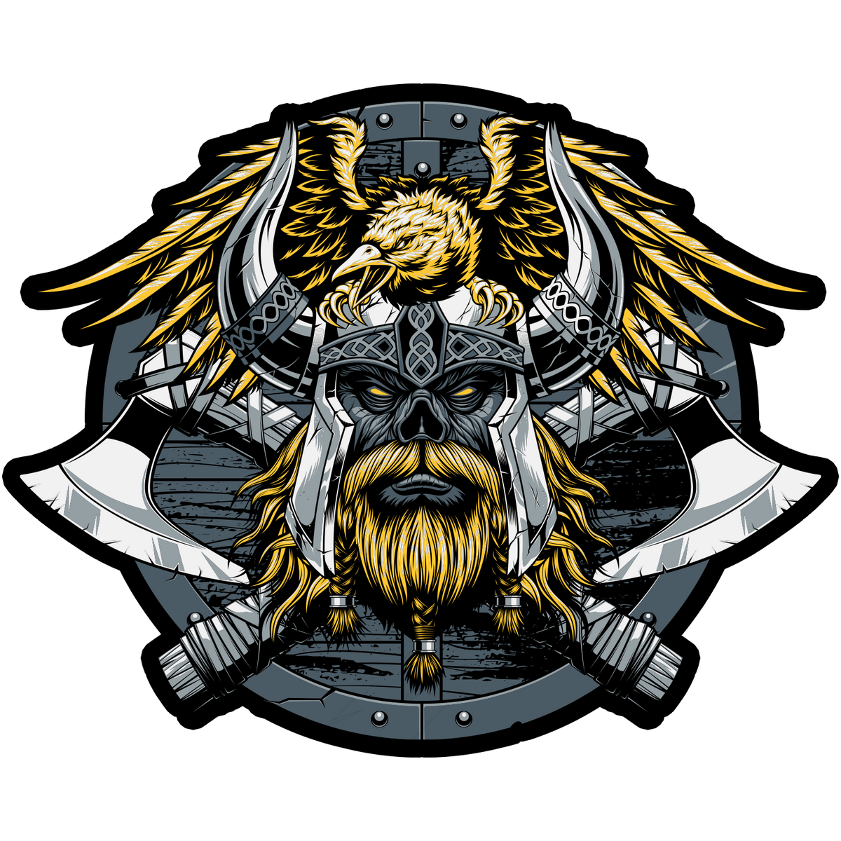 Viking Shield Sticker