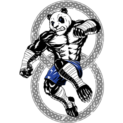 Muay Thai Panda Sticker