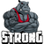 Hippo Strong Sticker